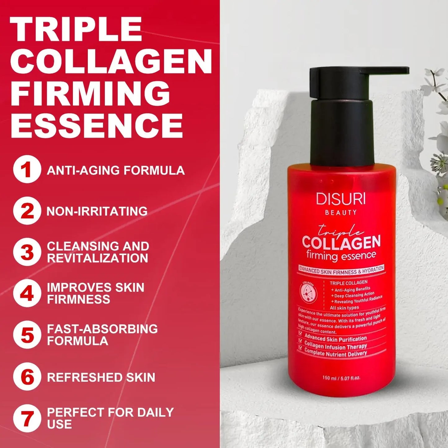 Triple Collagen Firming Essence – Anti-Aging, 5.07 oz | DISURI Beauty-1