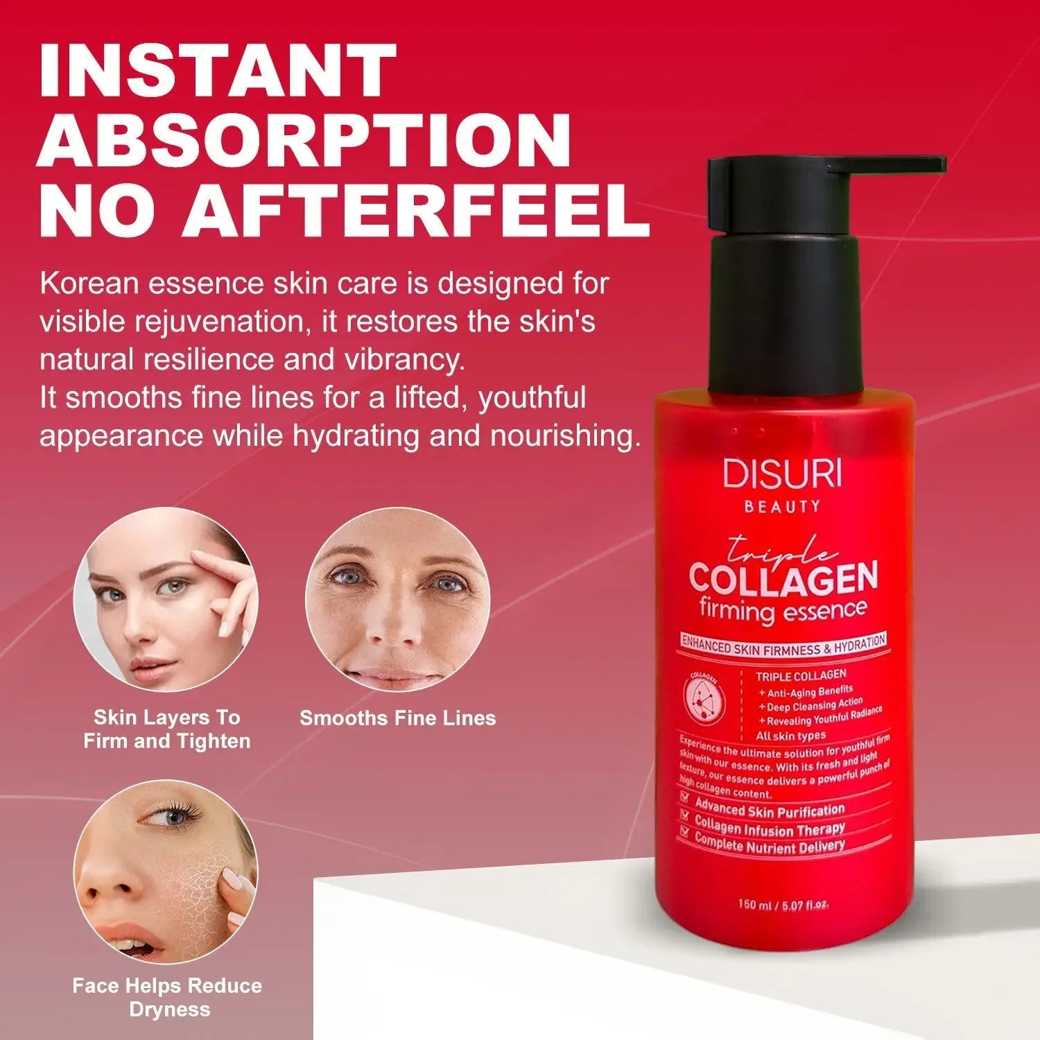 Triple Collagen Firming Essence – Anti-Aging, 5.07 oz | DISURI Beauty-4