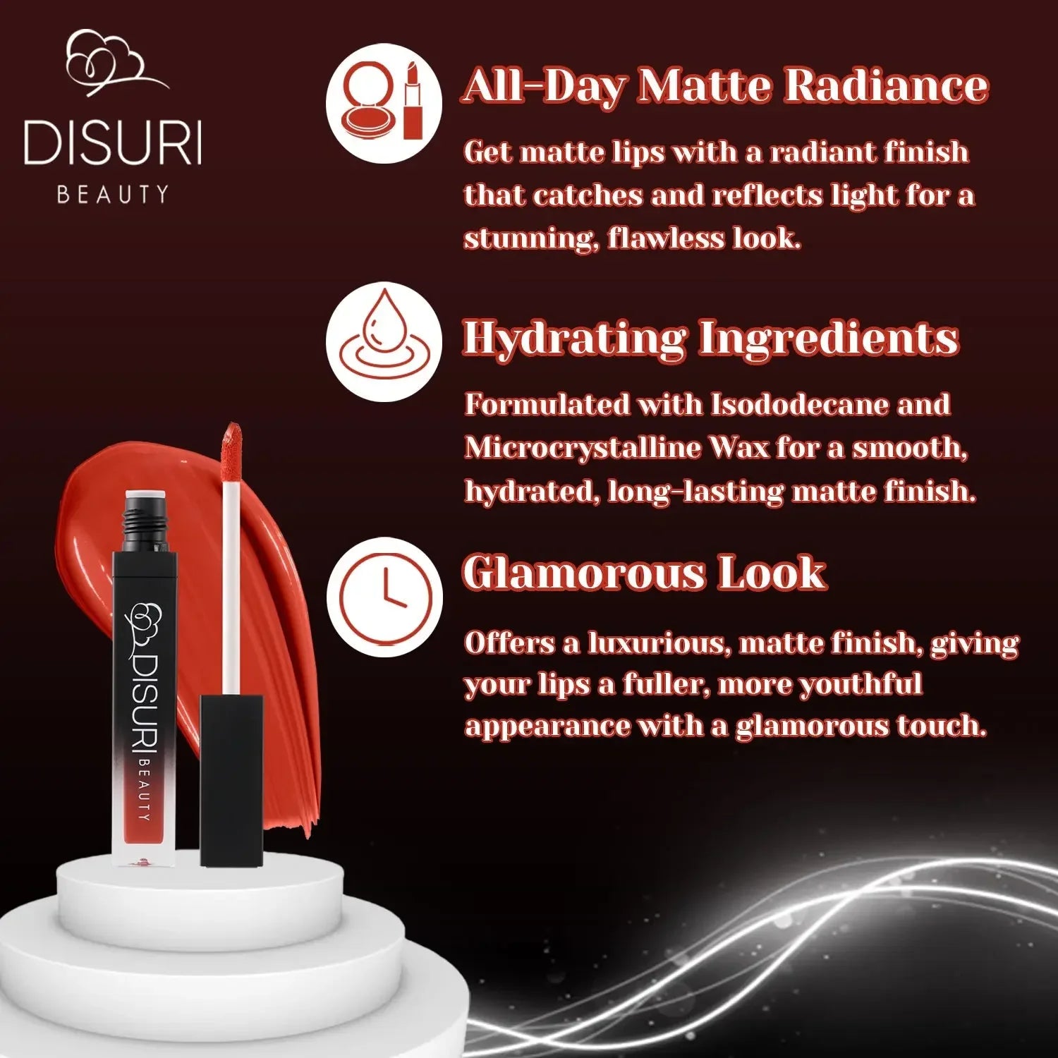 DISURI Beauty Liquid Lipstick - Seductive-1